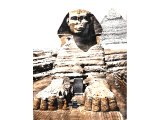 This sphinx adjoins the pyramid of Chephren, King of Egypt and contained the dream tablet of Thothmes IV. On it is recorded a prophetic dream, which he had while sleeping in the shade of the sphinx.